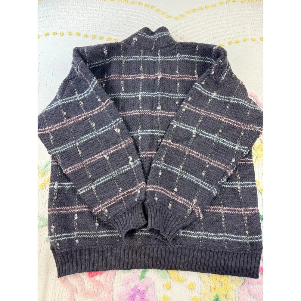 Vintage Pendleton Country Sophisticates Wool Blend Cardigan Sweater Gray XL USA - Picture 2 of 9